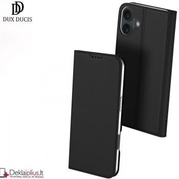 Dux Ducis Skin Pro dirbtinės odos dėklas - juodas (Apple Iphone 16) Dux Ducis Skin Pro dirbtinės odos dėklas - juodas (Apple Iphone 16)